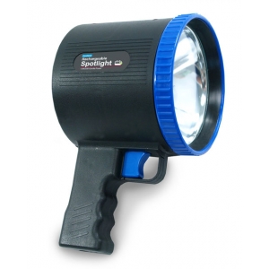 1.5 Million Candle Hand Held Spotlight Black w/ Blue Trim 